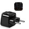 USA to Europe Dual Outlet Travel Power Universal Adapter Wall Converter 2 in 1