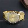 Diamond Roman Scale Stainless Steel Quartz Men Watch