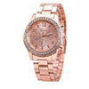 The New Fashion Lady Business Steel Quartz Diamond Wrist Watch