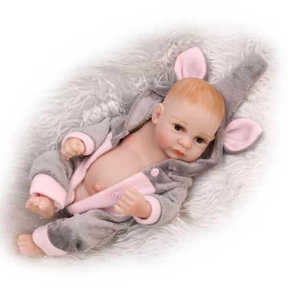 10inch Reborn Baby Doll Boy Handmade Newborn Baby Washable Vinyl Full Body