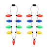 BRELONG 9LEDs LED Luminous Necklace Holiday Party Christmas 2PCS