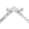 2 Pin LED L Shape Connector Tape 90 Degree Corner Connectors for 8mm Wide Flexible SMD 3528 2835 Single Color LED Strip