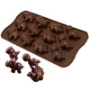 12 Cavity Dinosaur Silicone Cake Chocolate Candy Mould Cookies Baking DIY Mold