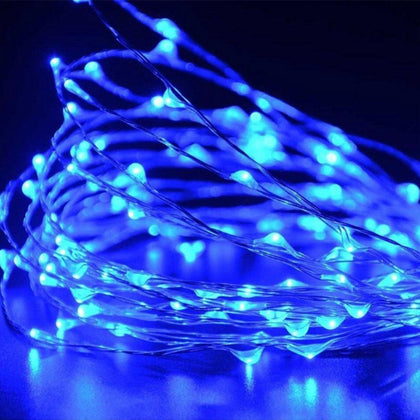 10M Solar LED String Copper Wire 100 LEDs IP65 Waterproof Holiday Decoration