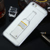 3D Liquid Flow Cocktail Bottle Style Anti-slip Back Cover Case with Transparent Frame for iPhone 6 Plus 6S Plus 5.5 inches