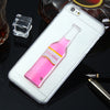 3D Liquid Flow Cocktail Bottle Style Anti-slip Back Cover Case with Transparent Frame for iPhone 6 Plus 6S Plus 5.5 inches