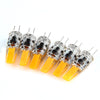 6pcs 3W Dimmable G4 LED COB Lamps 12V AC DC White Light Bulb Chandelier Lamps