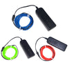 YouOkLight 3W 5V 3M Flexible Red / Green / Blue Neon EL Wire Light Dance Party Decor Light  Batteries not Included 4pcs