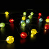 Color Glass Beads Shape String Lights for Patio Micro 2M 20-LED Timer Control Waterproof Battery Powered 5V