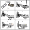 LED Cabinet Hinge Light Induction Cupboard Closet Wardrobe Night Lamp Home Kitchen Bedroom Living Room Lighting 1PC