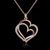 Environmental Protection Rose Gold Heart Pendant Necklace for Ladies