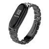 Three Beads Solid Replacement Steel Watch Strap for Xiaomi Mi Band 4