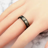 Lovers Heatbeat Couple Titanium Steel Ring Weding Ring