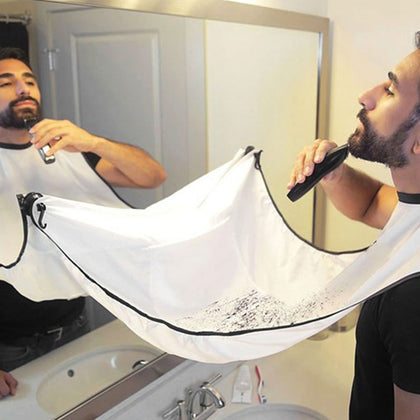 120x80cm Man Bathroom Black Beard Hair Shave Cleaning Protecter Apron