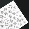 10pcs Fashion 3D DIY Black Decal Nail Art Decoration Sticker