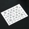 10pcs Fashion 3D DIY Black Decal Nail Art Decoration Sticker