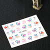 10pcs Flower Nail Decals Art Water Transfer Stickers Nail DIY Decoration