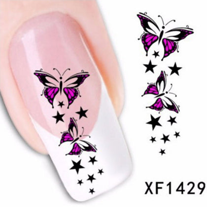 10pcs Fashion DIY Different Patterns Nail Art Decoration Sticker