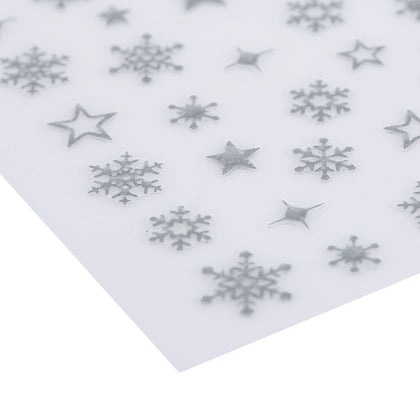 10pcs Snowflake Design Nail Sticker Manicure Decor Tools