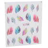 10pcs Stylish Art Tips Feather Water Transfers Nail Sticker for Ladies