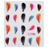 10pcs Stylish Art Tips Feather Water Transfers Nail Sticker for Ladies