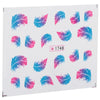 10pcs Stylish Art Tips Feather Water Transfers Nail Sticker for Ladies