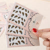 10pcs Stylish Art Tips Feather Water Transfers Nail Sticker for Ladies