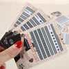 10pcs Fashion 3D DIY Black Decal Nail Art Decoration Sticker