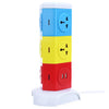 Alardor Colorful ALD - 3W6K - L 180 Degree Rotating Socket Intelligent Vertical Surge Protection Power Strip