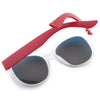 Vintage Unisex Thick Round Frame Clear Lens Gradient Sunglasses