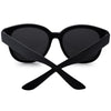 Vintage Unisex Thick Round Frame Clear Lens Gradient Sunglasses