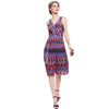 Sleeveless A Line Printed Dress