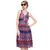 Sleeveless A Line Printed Dress