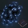 50 LEDs Solar Powered Lotus Flower String Light for Christmas Party Decoartion