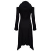 Brief Turtleneck Collar Cut Out Pure Color Asymmetrical Dress for Women