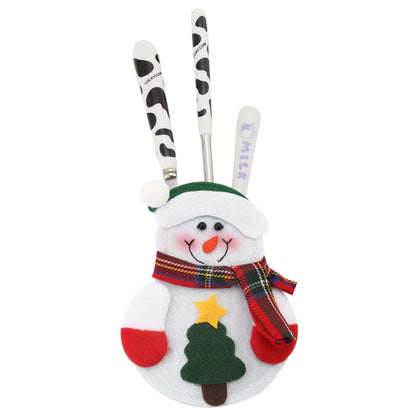 12pcs Christmas Snowman Cutlery Holder Holiday Dinner Table Decoration