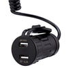 IZTOSS C59 - Z 5V 4.2A Motorcycle Motorbike Dual USB Charger with Voltmeter