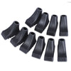 10PCS Outdoor Horseshoe-shaped Protecting Cover for Walking Hiking Cane Wear Resistance Durable Rubber Material