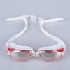 WHALE Adult Professional Swimming Water Resistant Anti Fog Silicone Goggles Eyeglasses with Box