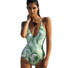 Leaf Print Women Conjoined Swimwear