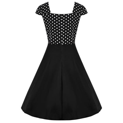 Dot Plus Size A Line Dress