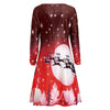 Christmas Deer Long Sleeve Dress