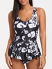 Floral Peplum Tankini Top and Briefs