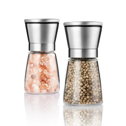 COZZINE Stainless Steel Grinder Glass Bottle Small Set of 2