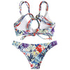 Floral Tropical Strappy Bikini Swimwear