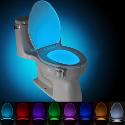 BRELONG WG16 Smart PIR Toilet Night Light Changeable 8 Colors LED Lamp