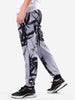 Leaf Print Drawstring Jogger Pants