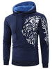 Tiger Print Color Block Hoodie