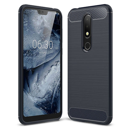 ASLING Carbon Fiber TPU Back Protective Case for Nokia X6