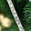 2m x 10mm / 25mm Winter Christmas Snowflake Craft Ribbon Xmas Tree Decoration